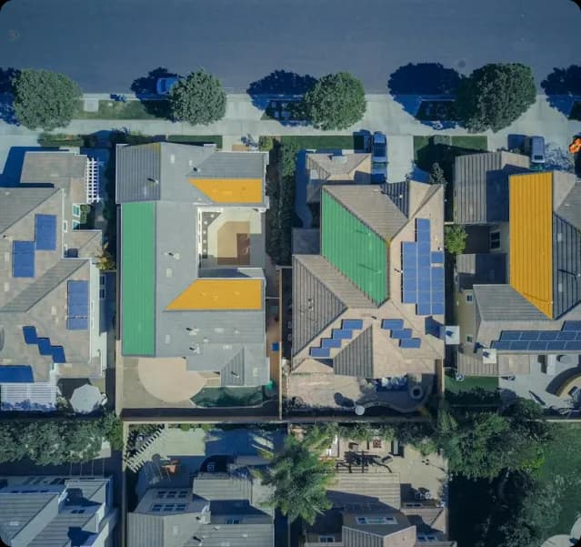Arial image of houses